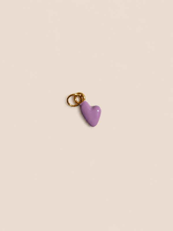Bedel hart lila - Charm purple heart