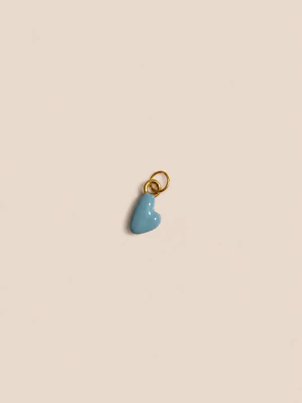 Bedel hart licht blauw - Charm aqua blue