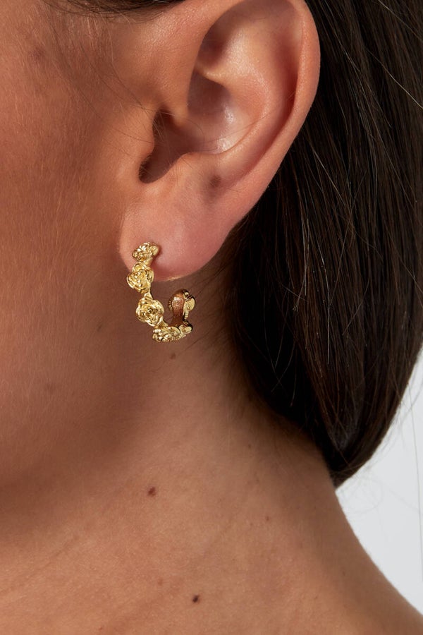 Buy me a Flower Hoop - Hoops Gold