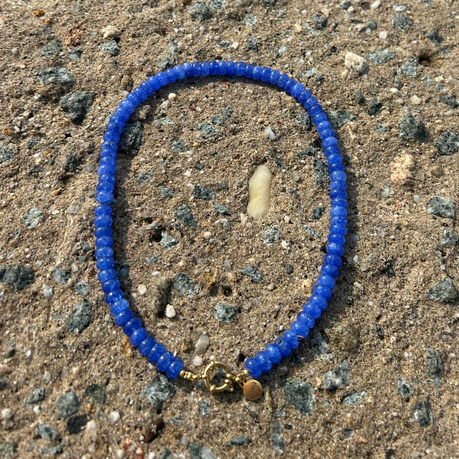 Perla d’Amalfi - Blauwe natuurstenen ketting