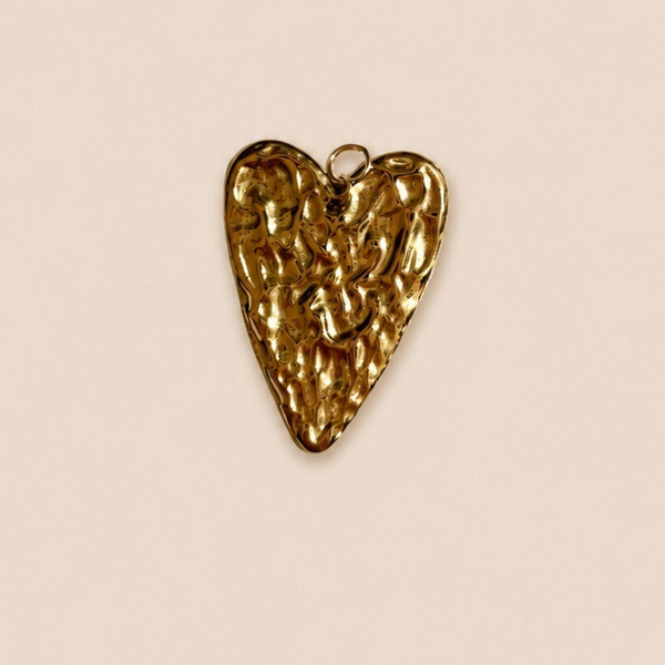 Gouden hart bedel groot - Charm gold heart