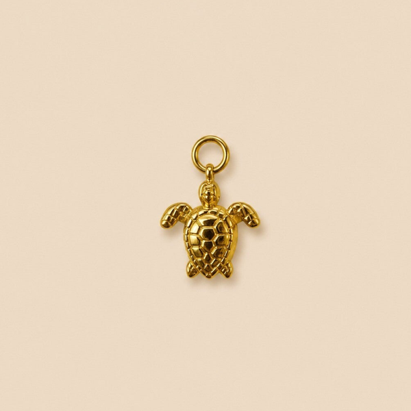 Bedel schildpad goud klein - charm gold turtle