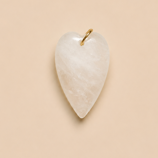 Natuurstenen bedel wit - Stone Charm