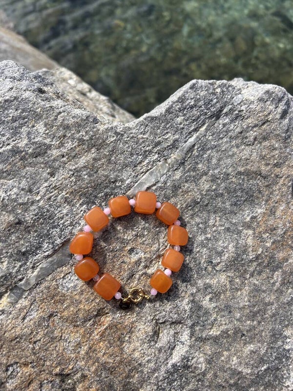 Orange Sunset Muse - kralenarmand