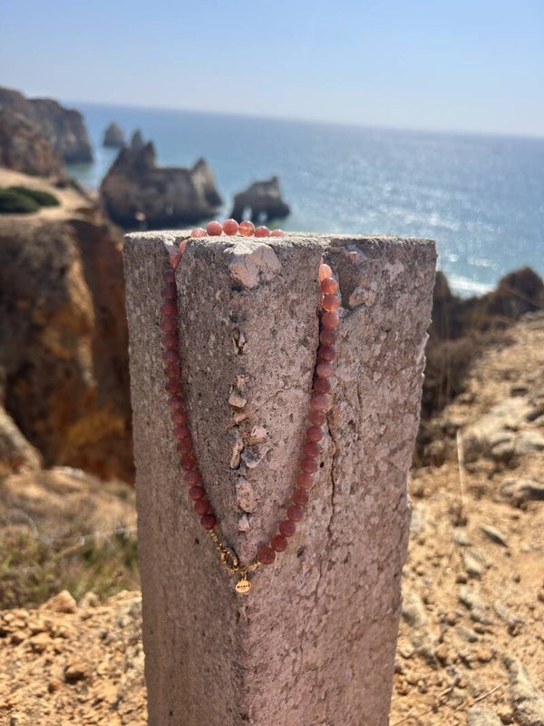 Orange Statement Necklace - Kralenketting