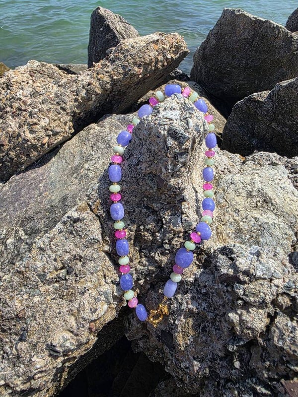 Lavender Meadow Necklace - Natuurstenen Ketting