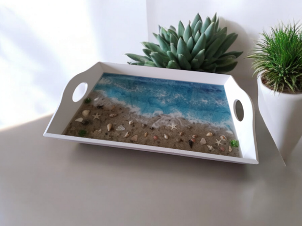 Serviertablett aus Holz "Meerliebe"