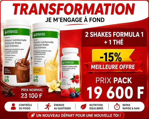 PACK PERTE DE POIDS: 19.600 F au lieu 23.100 F