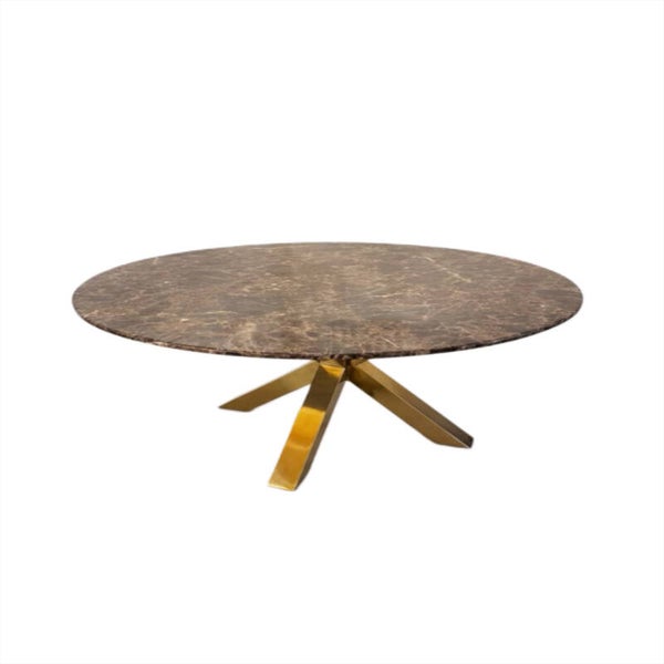 Octo marmer tafel – bruin / goud