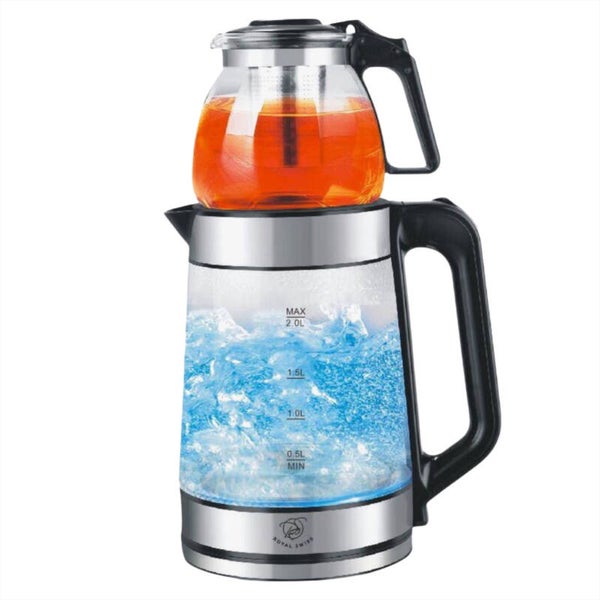 Royal Swiss Waterkoker Met Theepot - 2.0L + 0.8L - 1500W