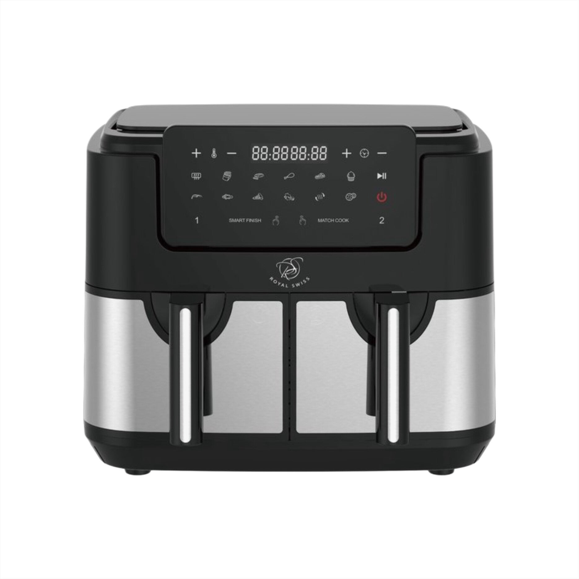 Royal Swiss Dubbele Airfryer 9L – 2600W – Touchscreen