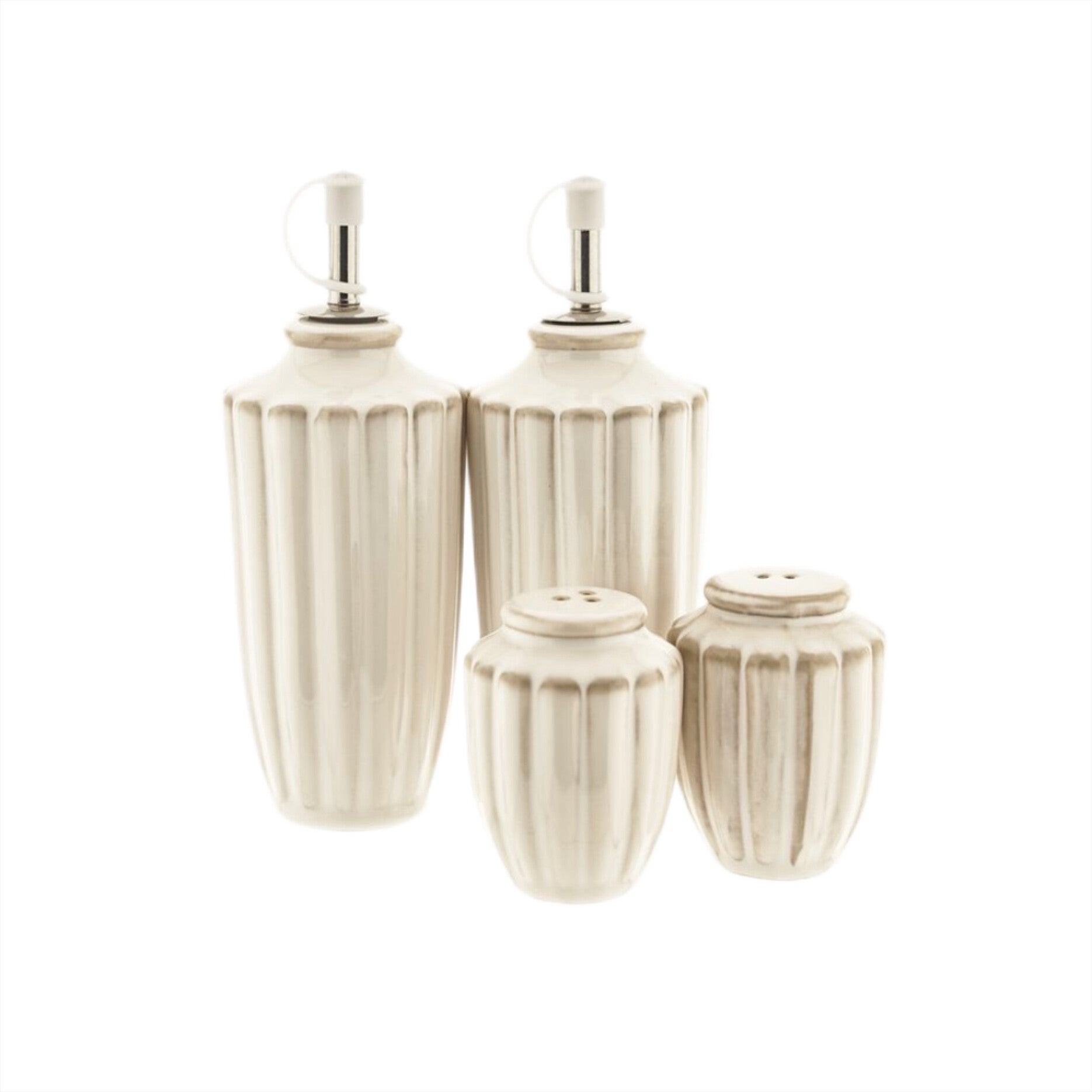 Almina Bloomy Olie & Azijnset met Zout en Peperstrooiers – 4 Delig