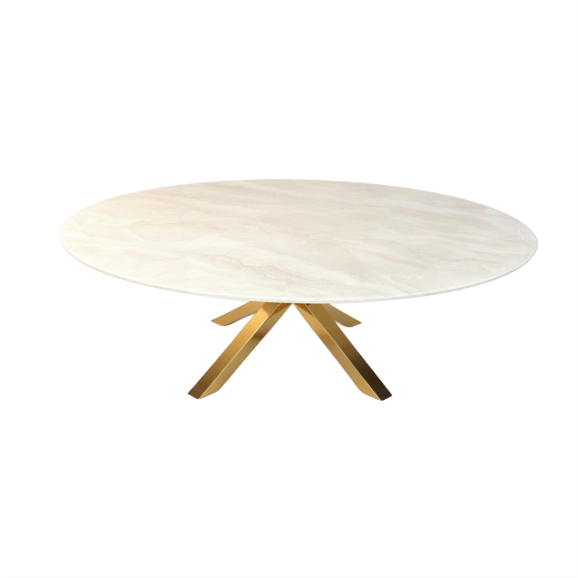 Octo marmer tafel – crème / goud