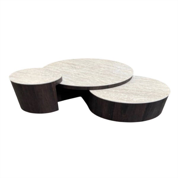 Doblo salontafel set – bruin / stone (3-delig)