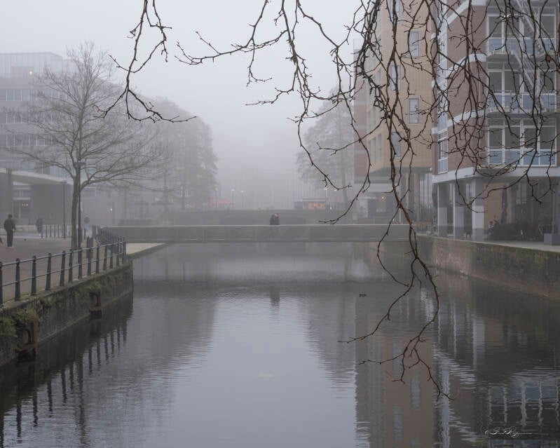Delftsevaart in de ochtend mist