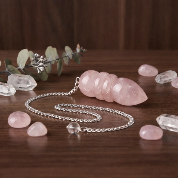 Pendule Egyptien quartz rose Brésil