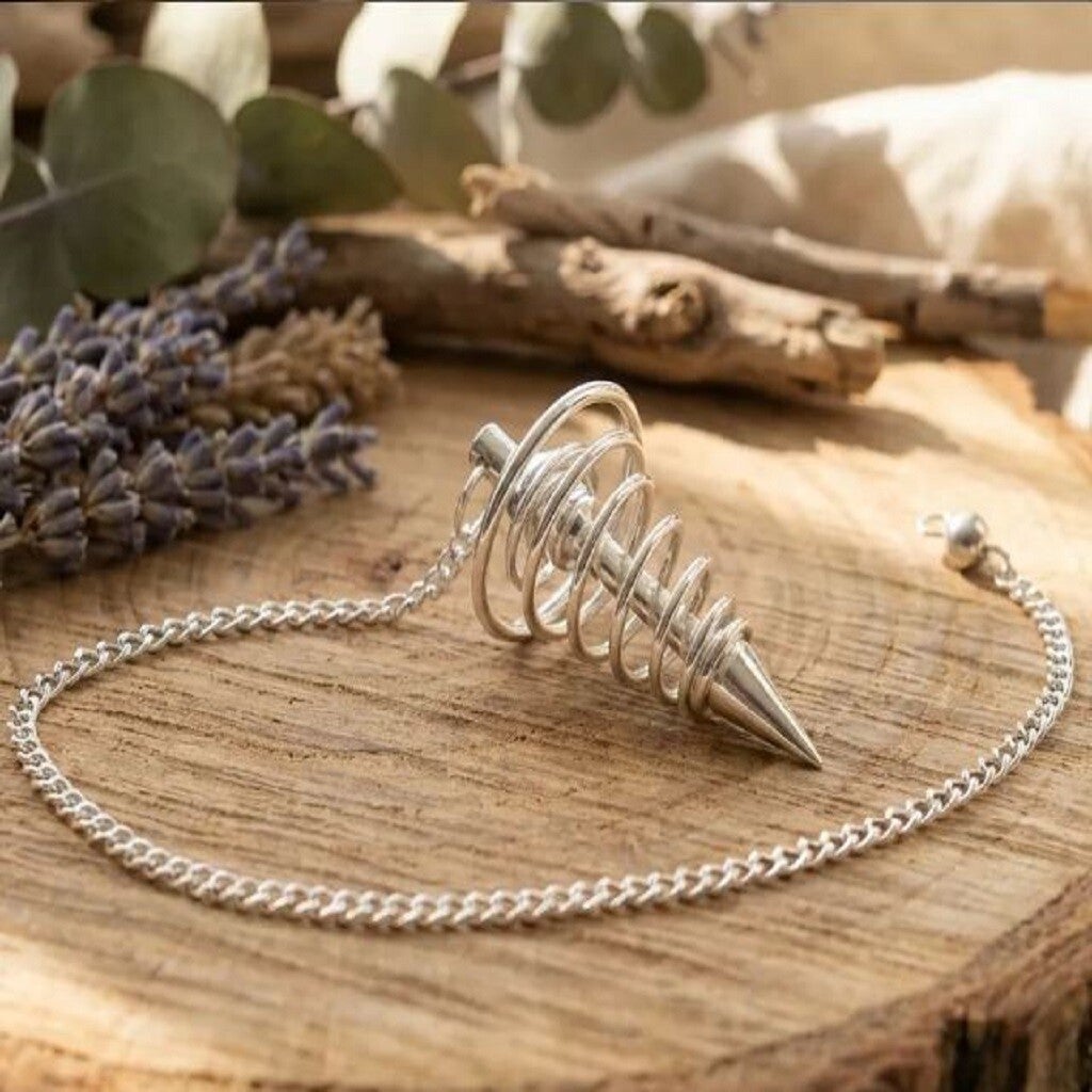 Pendule acier modèle spirale