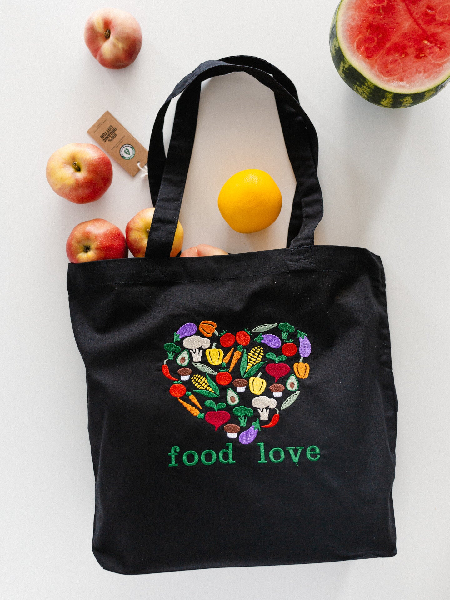 Baumwolltasche "food love"