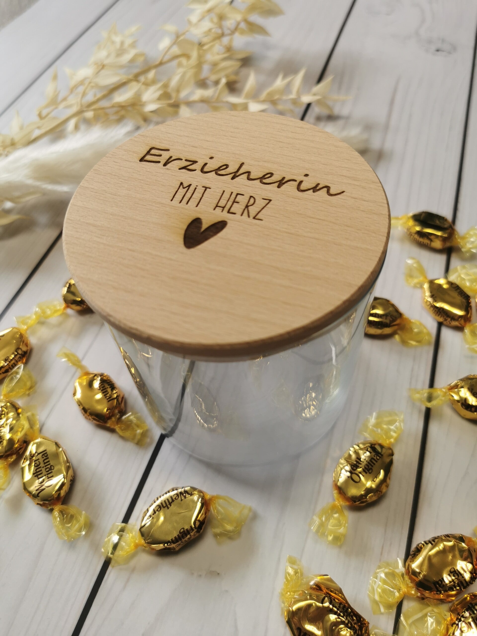 Vorratsglas "Erzieherin mit Herz"