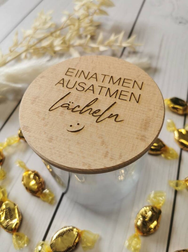 Vorratsglas "Einatmen ausatmen"