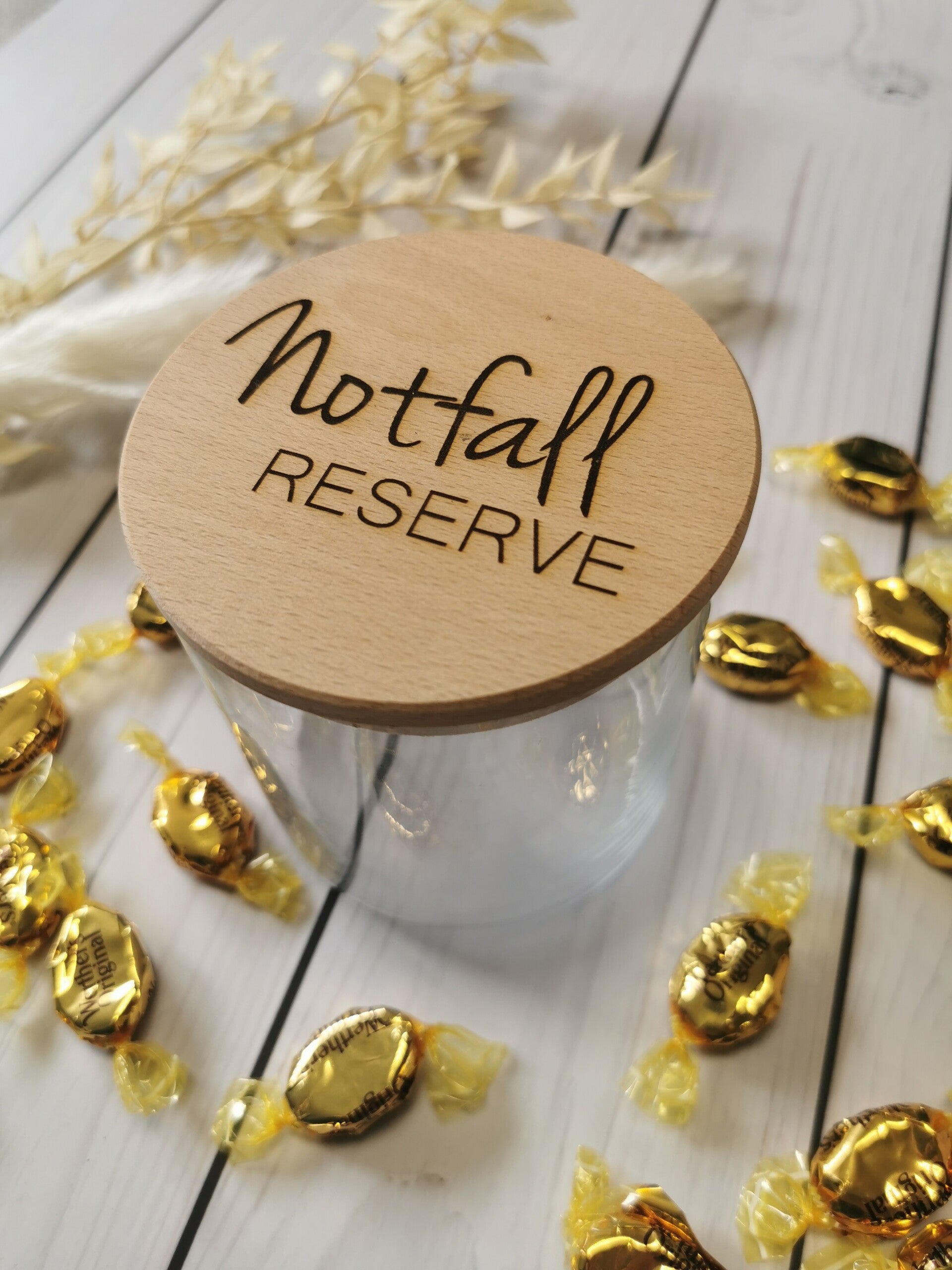 Vorratsglas "Notfall Reserve"