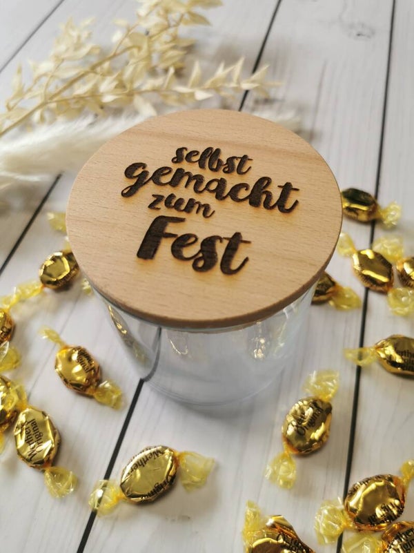 Vorratsglas "Selbstgemacht zum Fest"