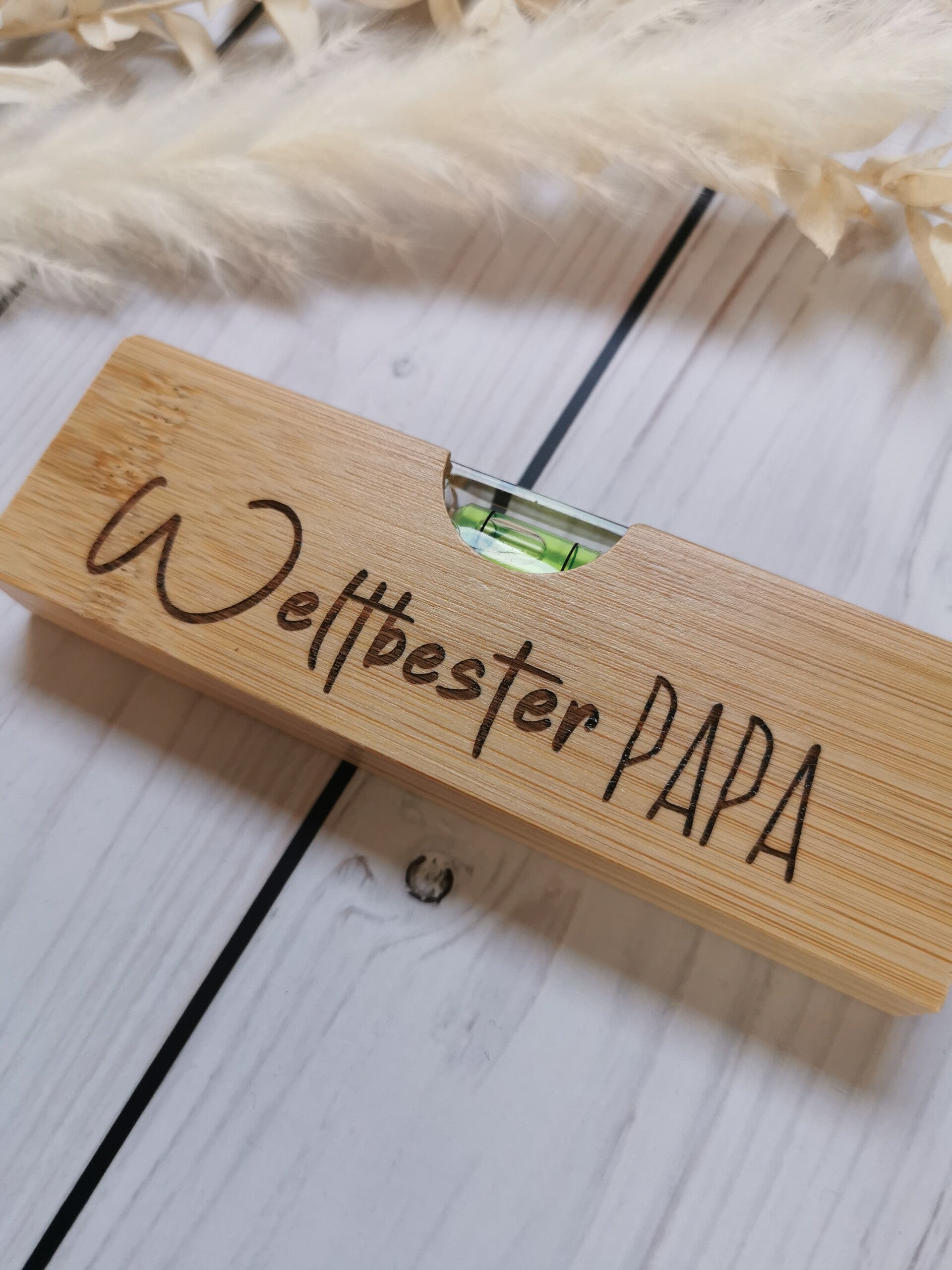 Flaschenöffner mit Wasserwaage "Weltbester Papa"
