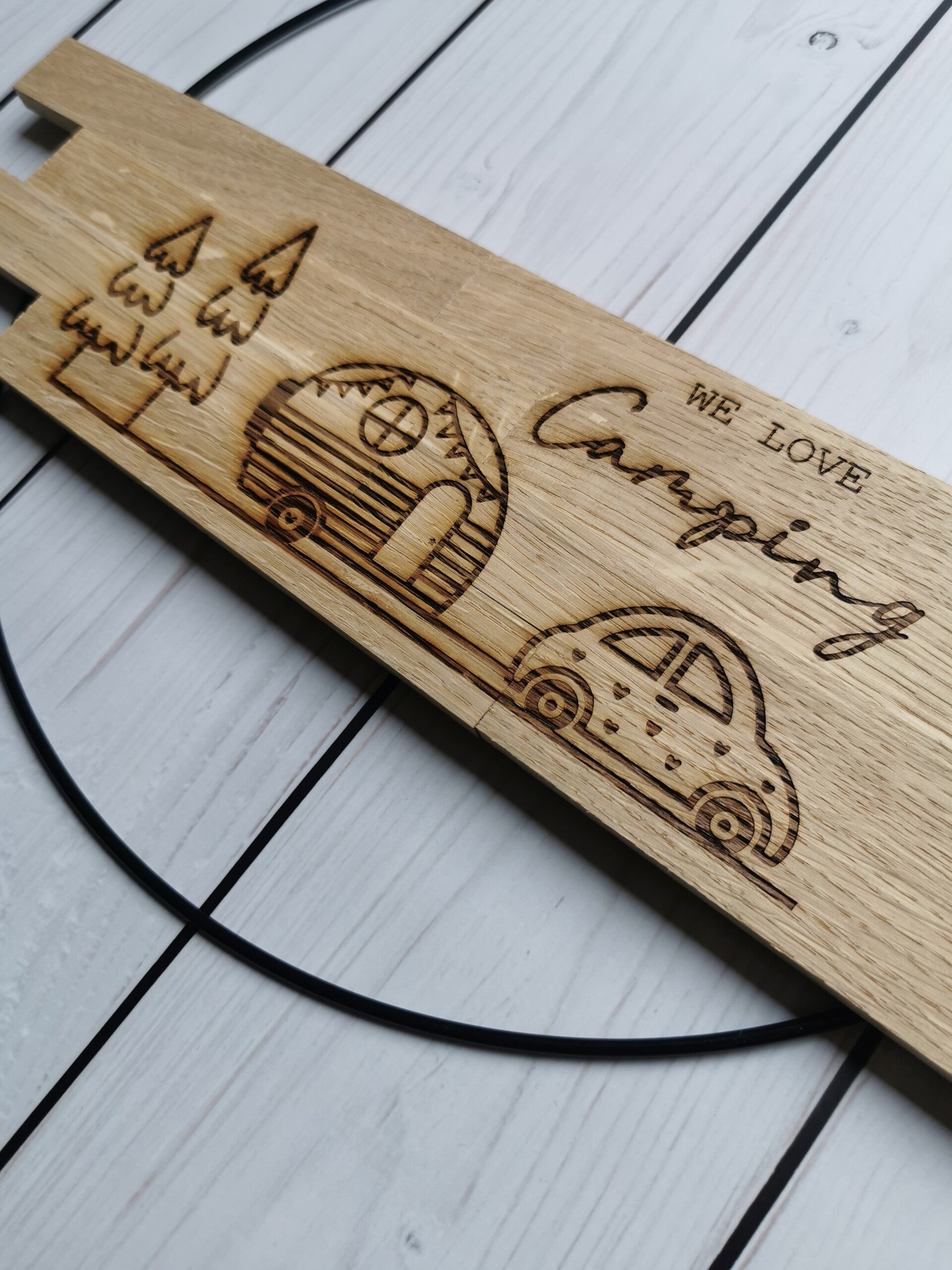 Deko-Ring "We love Camping Wohnwagen"