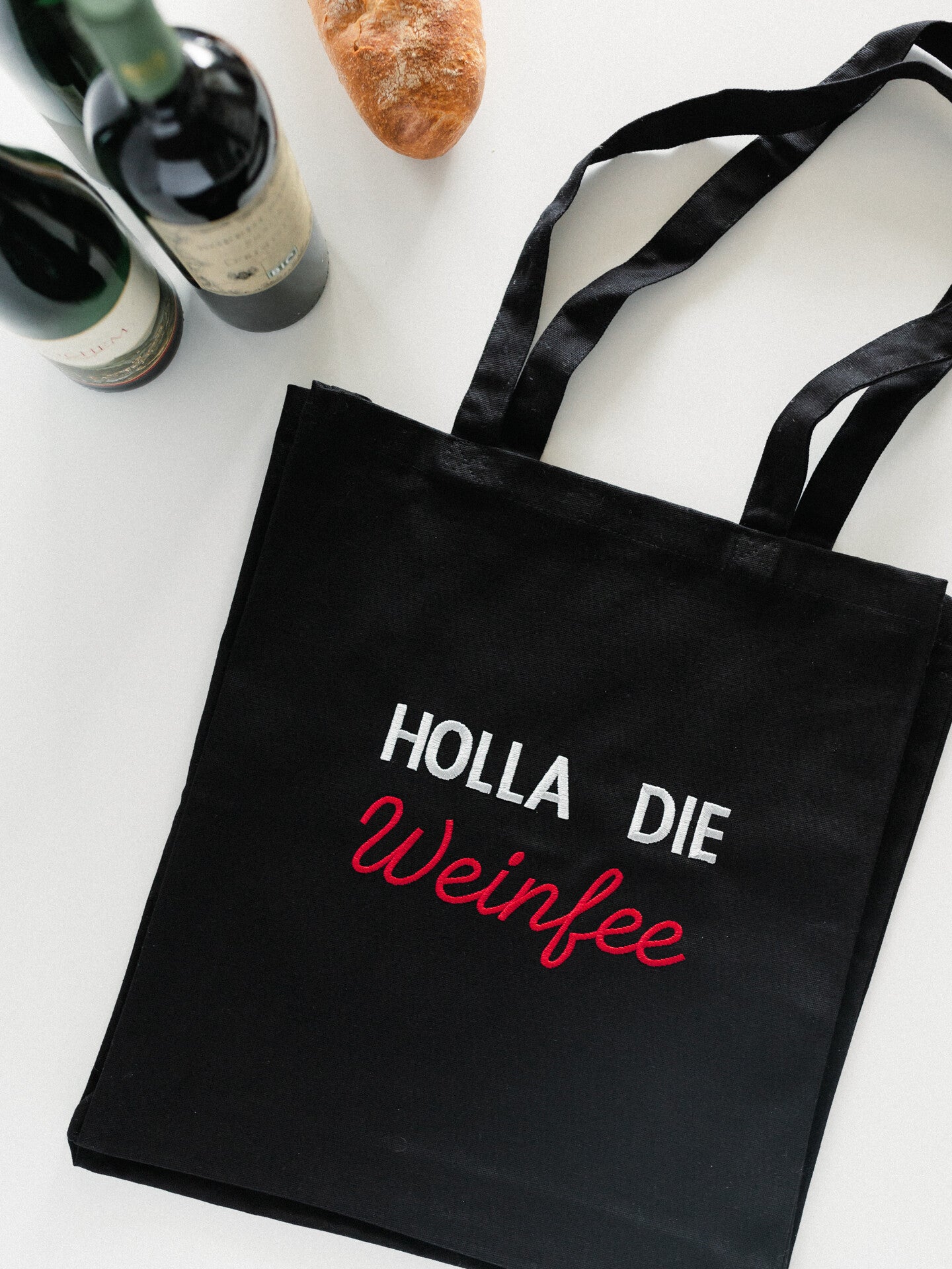 Baumwolltasche "Holla die Weinfee"