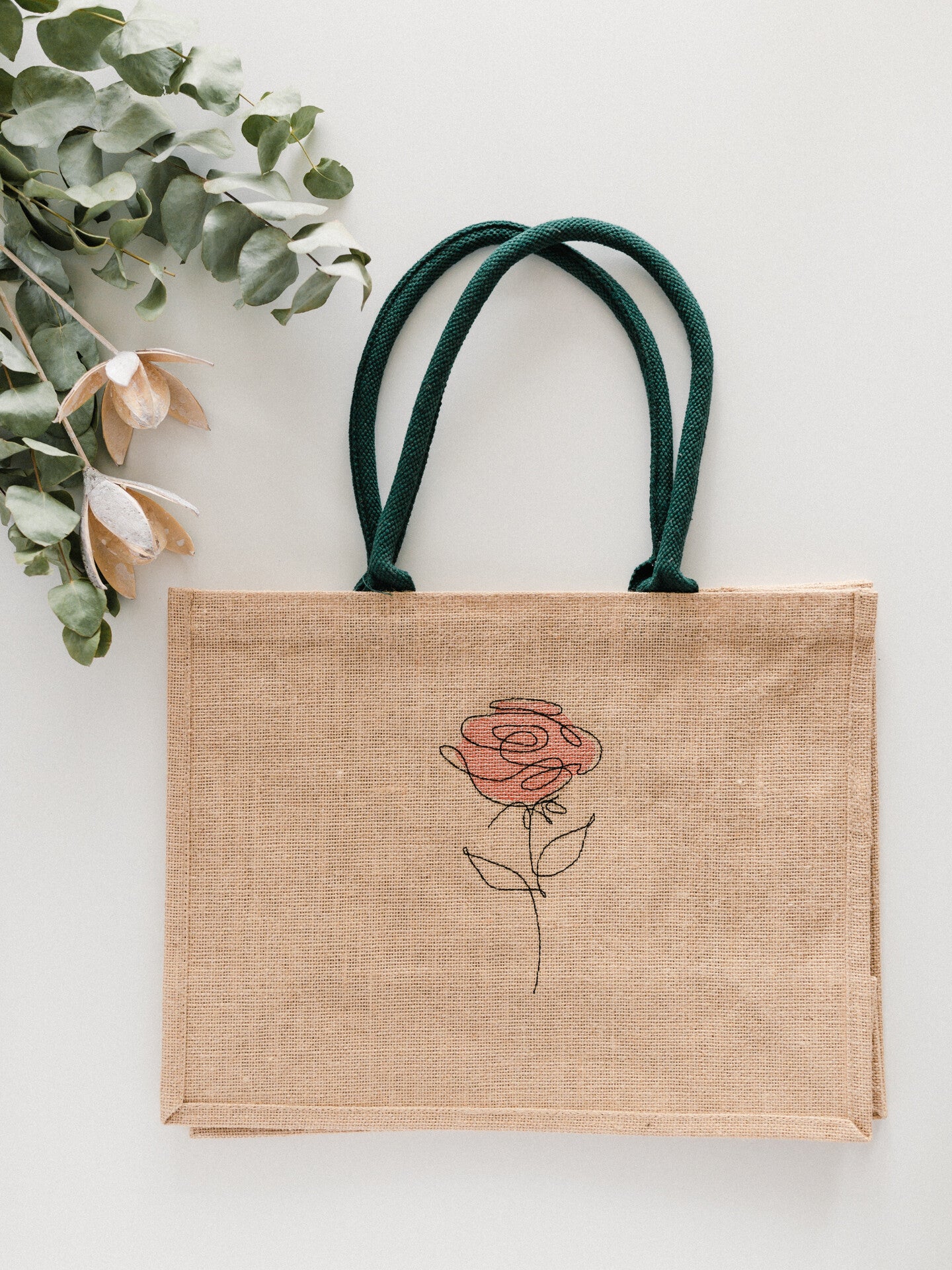 Jute-Tasche "Rose"