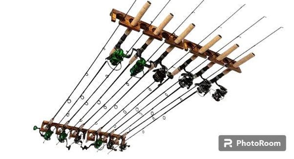 Angelrutenhalter aus Holz