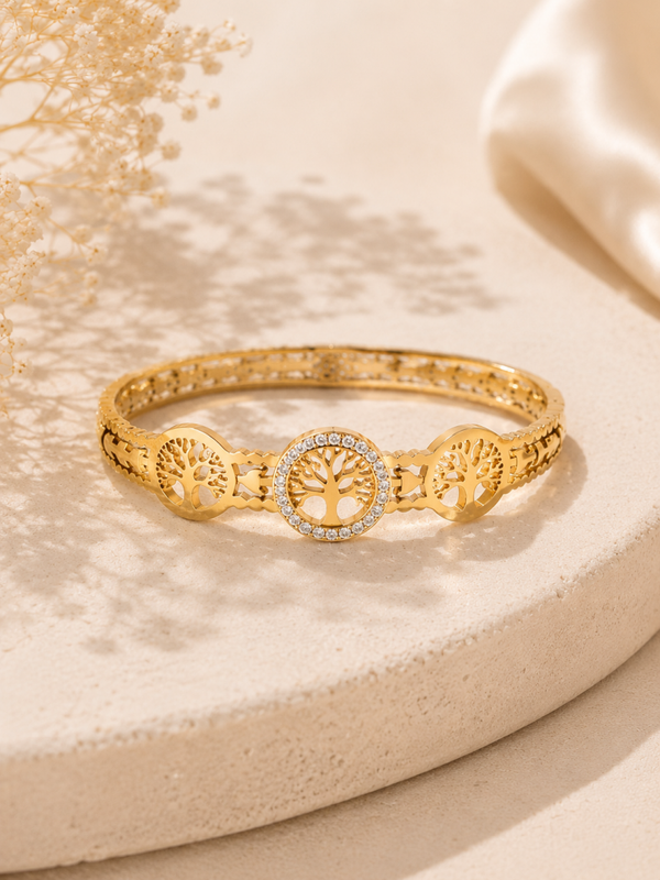 Golden Tree of Life Bangle