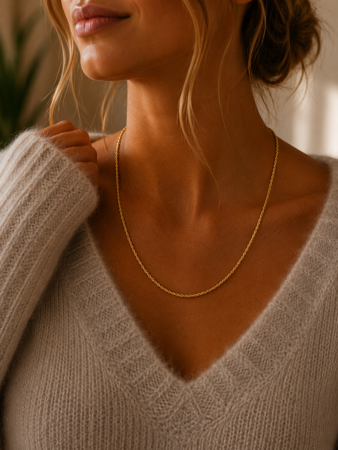 Twisted Shine Chain - Gold