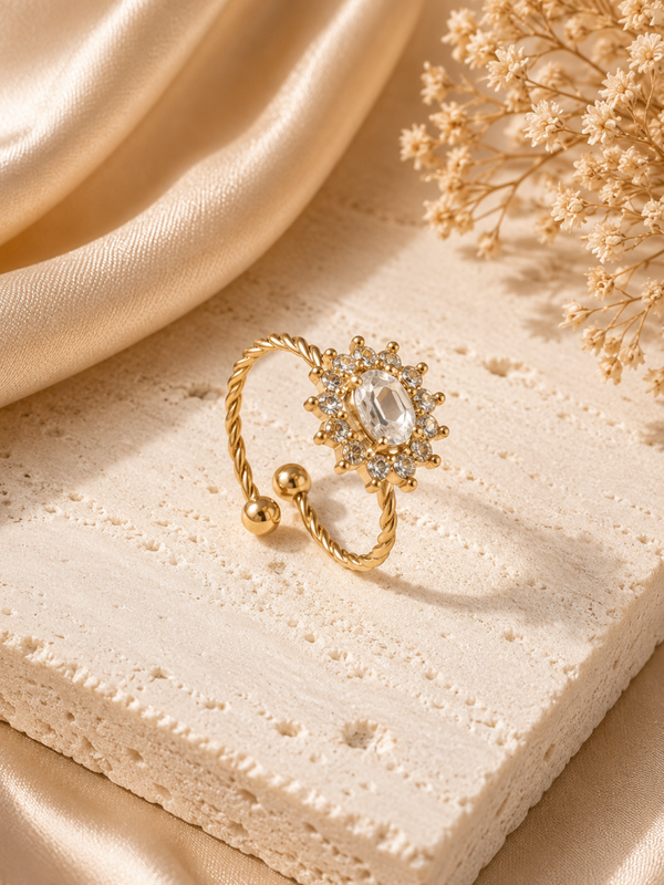 Luxe Halo Ring Gold