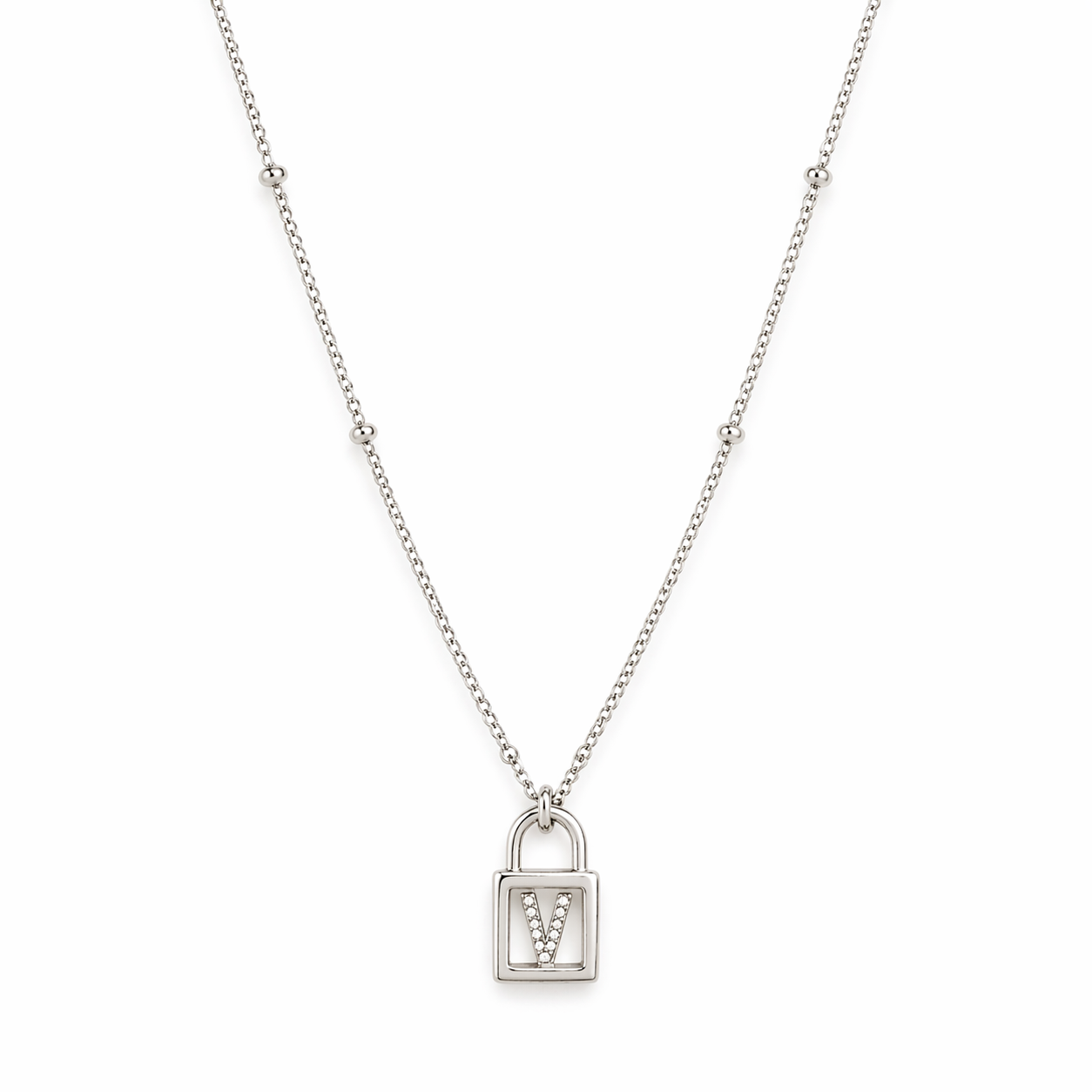 Charm Lock Ketting Zilver