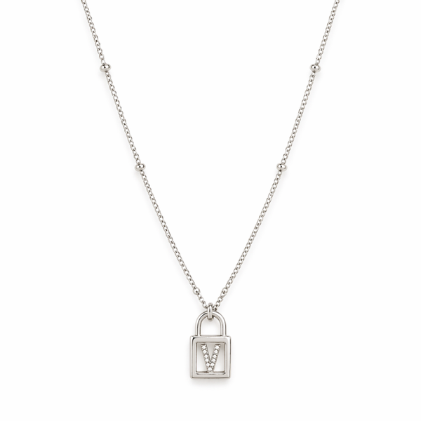 Charm Lock Ketting Zilver