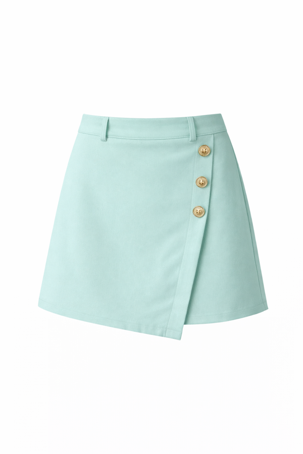 Skort Chic Buttons Mint