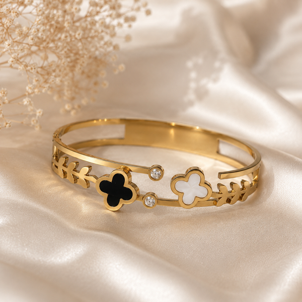 Golden Clover Harmony Bangle