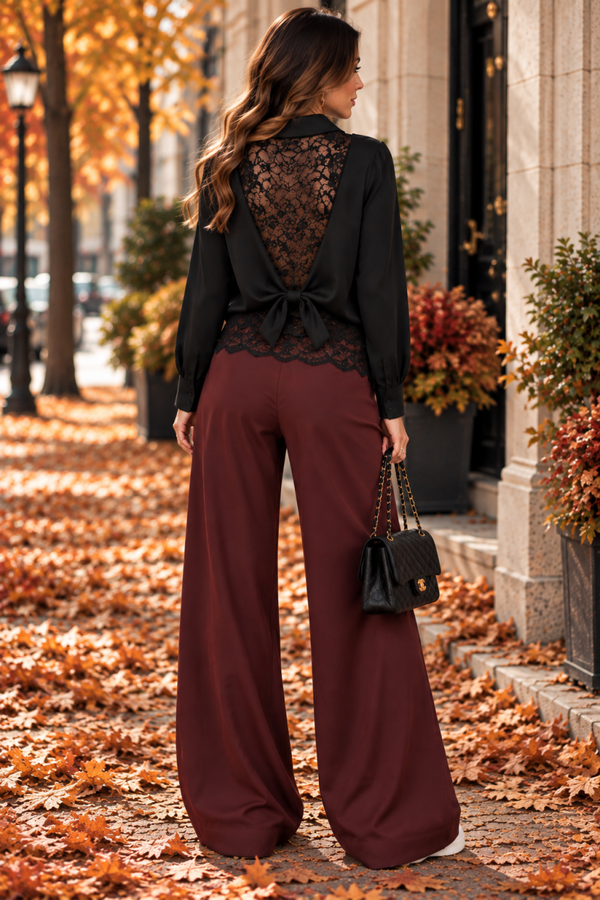 Jolie Lace Blouse Zwart