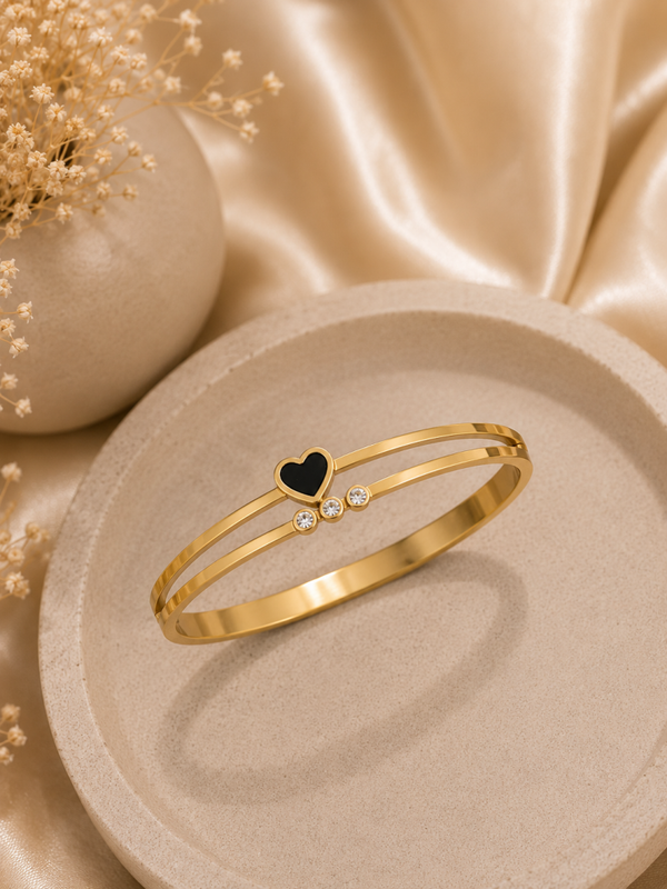 Golden Heart Spark Bangle
