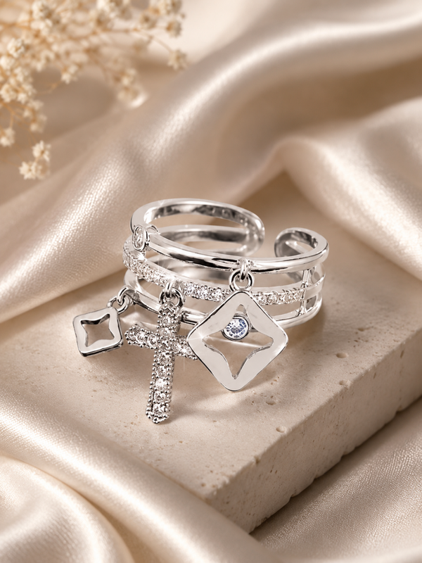 Luxe Charm Ring Silver