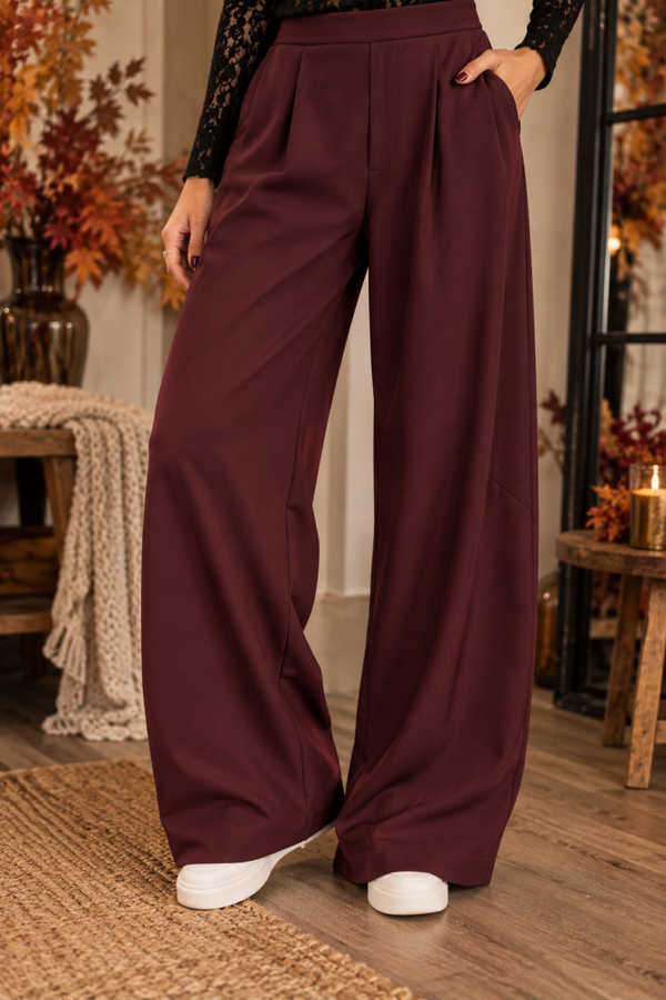 Luna Pantalon Bordeaux