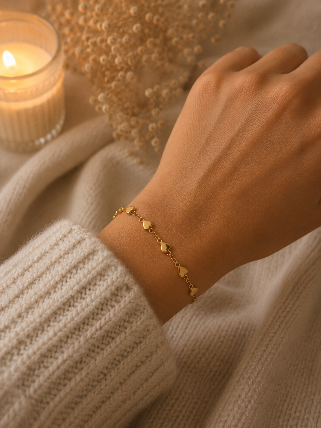 Heartline Bracelet - Gold