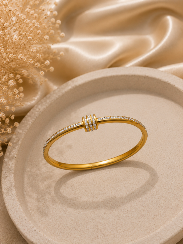 Golden Infinity Spark Bangle