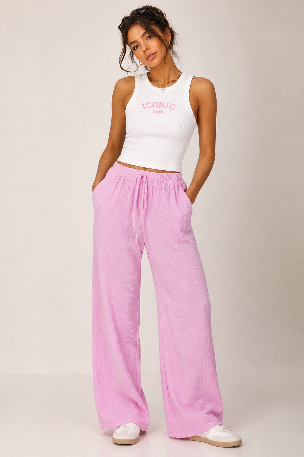 Linen Breeze Pants Blush