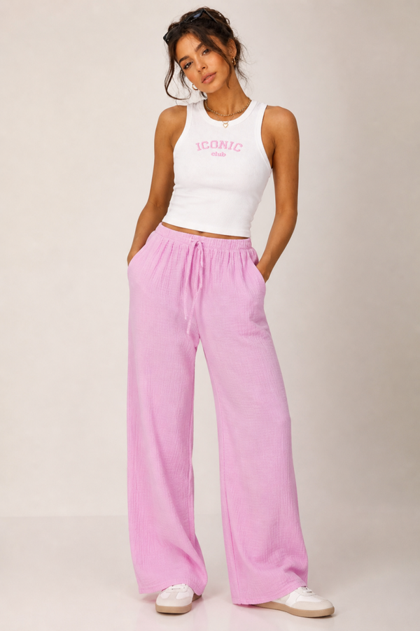 Linen Breeze Pants Blush
