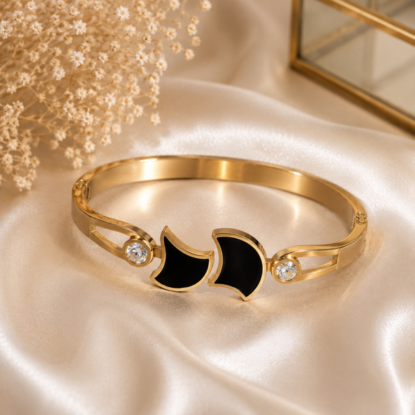 Golden Midnight Crystal Bangle