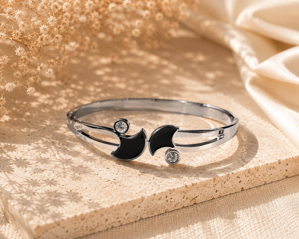 Silver Eclipse Bangle