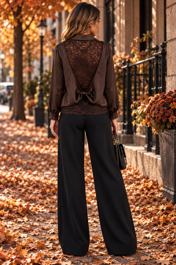 Jolie Lace Blouse Choco