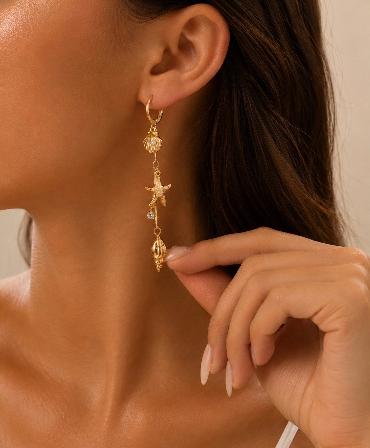 Golden Ocean Star Earrings